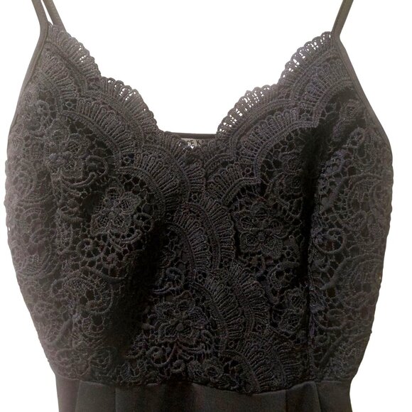 NWT Grace Karin Black Lace Spaghetti Strap Dress Size Medium - Picture 4 of 7